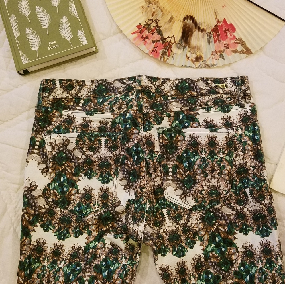 Levi's jewel print skinny jeans jeggings emeralds